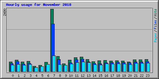 Hourly usage for November 2018